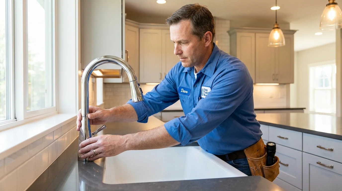 Kitchen faucet installation by Johns Plumbing LLC in Merrillville