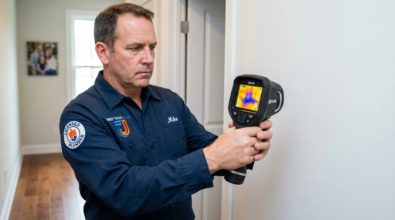 Thermal imaging leak detection by Johns Plumbing LLC in Merrillville
